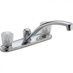 2102LF CLASSIC TWO HANDLE KITCHEN FAUCET ACRYLIC HANDLES CHROME