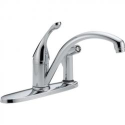 340-DST COLLINS SINGLE HANDLE KITCHEN FAUCET WITH INTEGRAL SPRAY CHROME