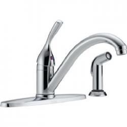 400-DST CLASSIC SINGLE HANDLE KITCHEN FAUCET WITH SPRAY CHROME