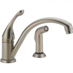 441-SS-DST COLLINS SINGLE HANDLE KITCHEN FAUCET WITH SPRAY STAINLESS
