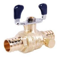 BALL VALVE W/DRAIN 1/2 PEX NO LEAD