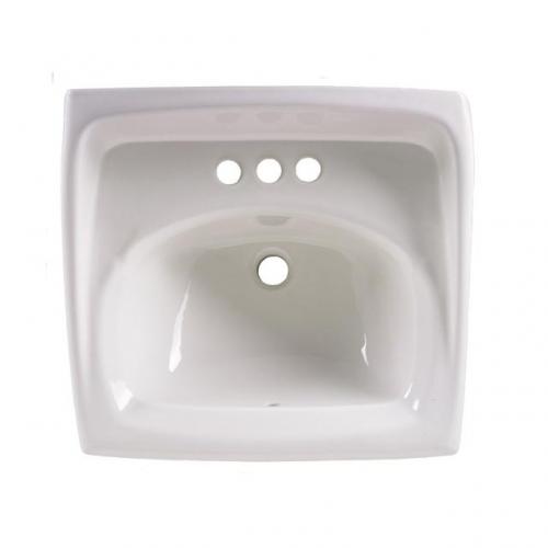 0355.012.020 LAV WHT 20X18 4CC WALL MNT LUCERNE