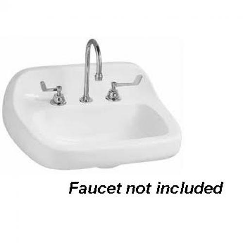 LAV WHT 22X18-1/8 4CC WALL MOUNT