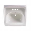 0355.012.020 LAV WHT 20X18 4CC WALL MNT LUCERNE